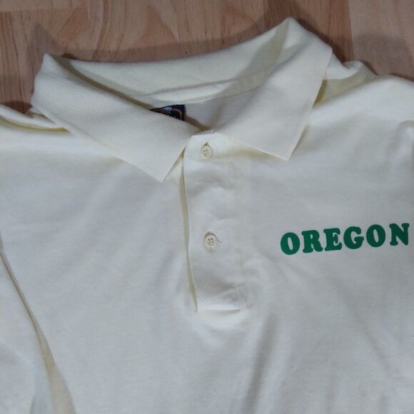 Vintage 80s U of Oregon Ducks Logo Polo Shirt - Picture 1 of 7